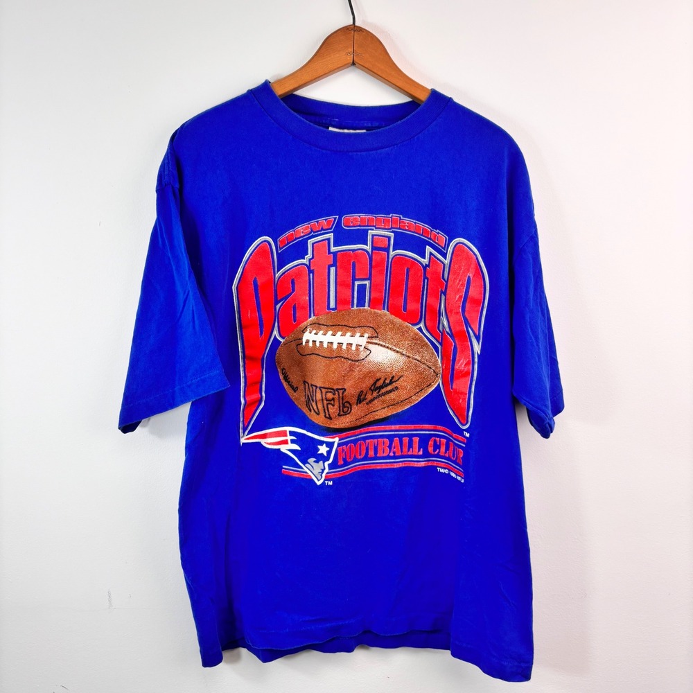 Vintage 1995 New England Patriots Logo Athletic NFL Graphic T-Shirt L/XL